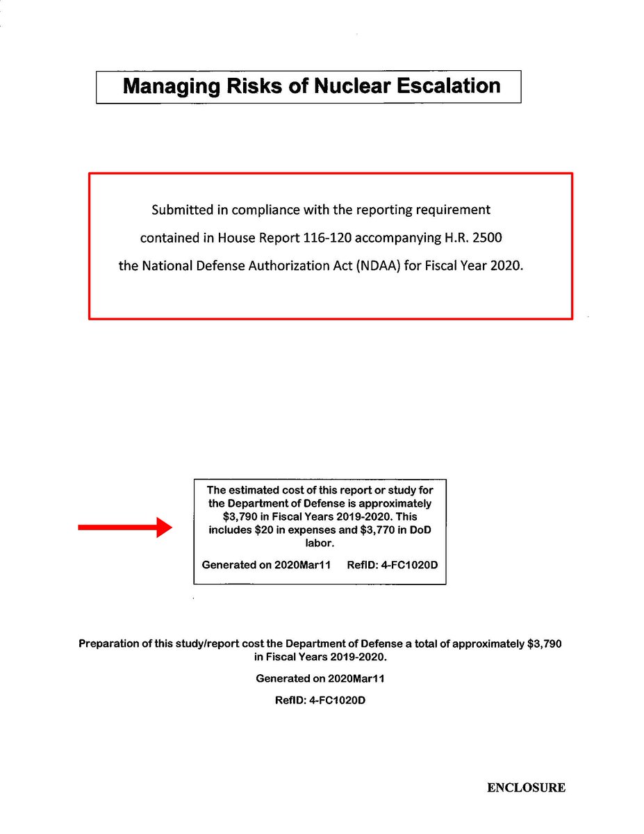 In response to that congressional mandate, the Department of Defense produced merely a five-page report, at a total cost of $3,790. [I will continue to provide periodic updates on UAP-related congressional developments as warranted. Please follow and retweet those with interest.]