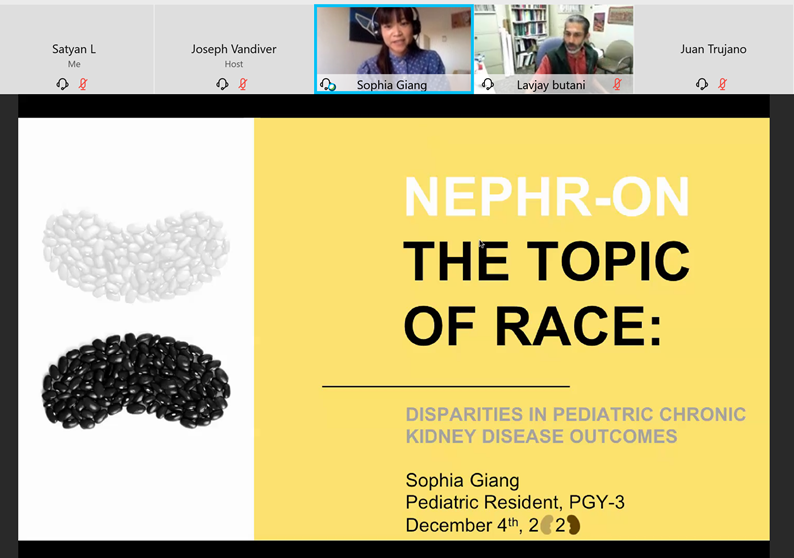 neosatyan's tweet photo. Phenomenal pediatric grand rounds @UCDavisChildren by our resident and budding nephrologist by Dr. Sophia Giang on racial disparities in pediatric renal disease and transplant - with an introduction by Dr. Butani - Great job and thank you! https://t.co/VFuejo9BP4