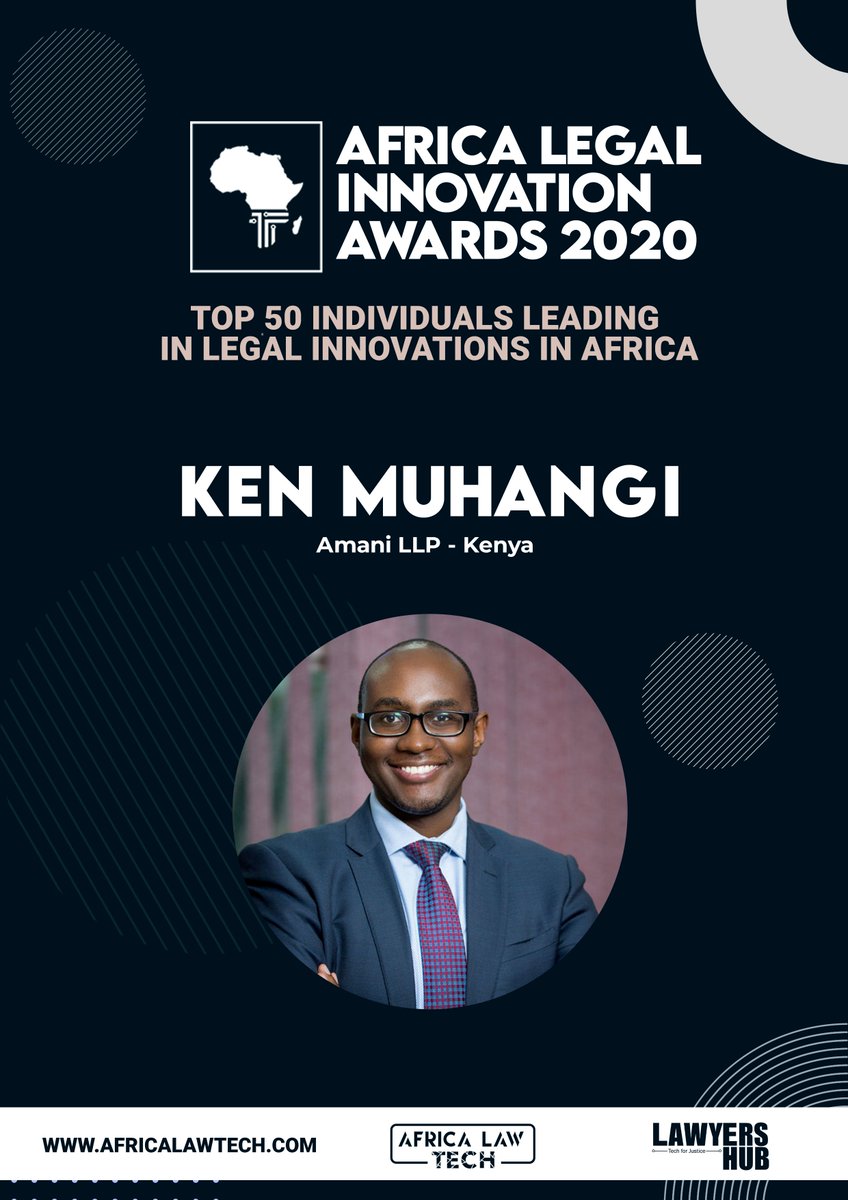  TOP 50 IN LEGAL INNOVATION IN AFRICA Ken Muhangi - Amani LLP #AfricaLawTech