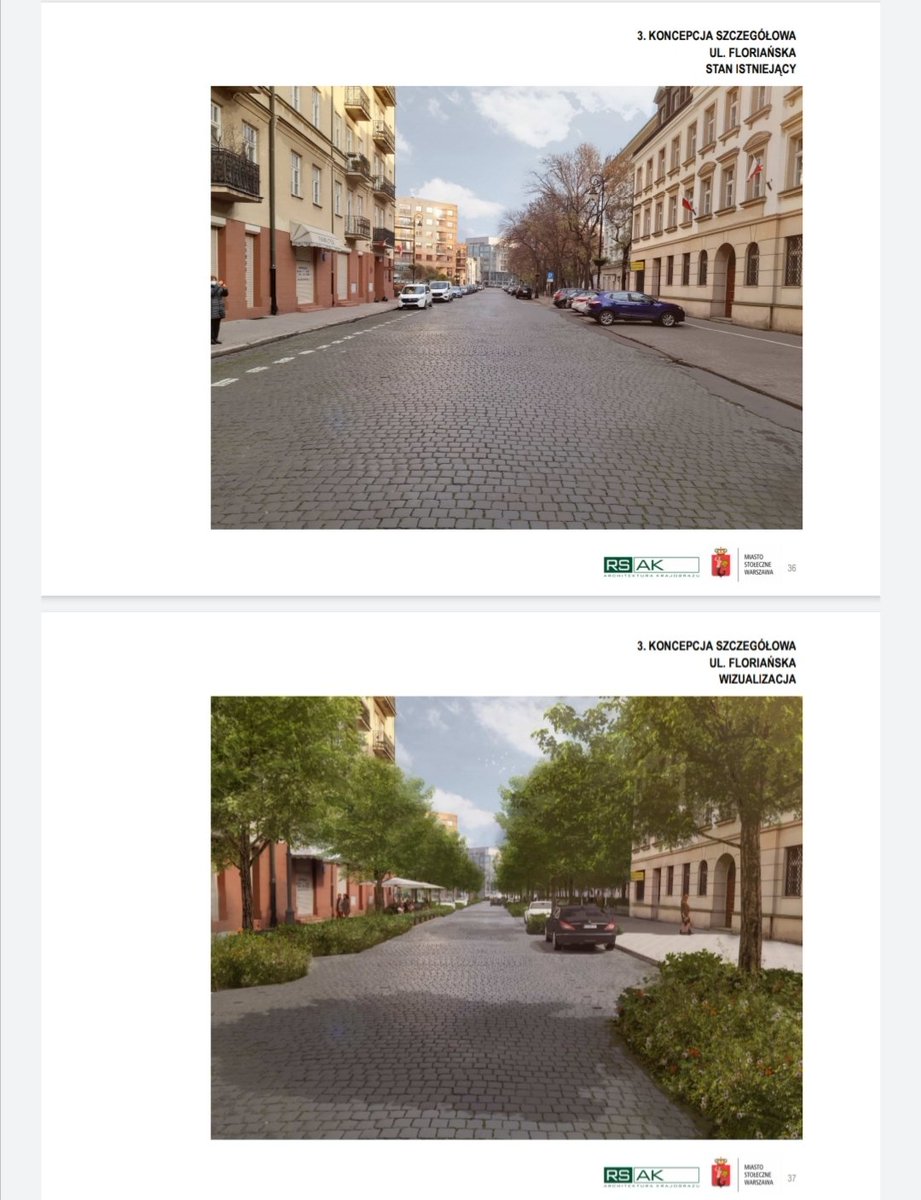 Biuro Architektury zaprezentowało koncepcję nowego oblicza ulicy Floriańskiej. Przybędzie zieleni i wygodnej małej architektury. 
Jak Wam się podoba? Więcej:  
m.facebook.com/story.php?stor…
#PragaPółnoc #radnyWalkiewicz