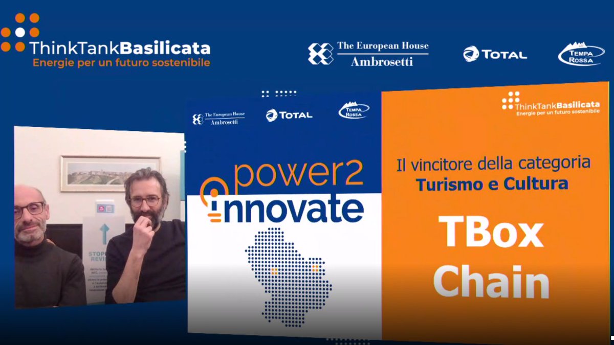Ambrosetti_'s tweet photo. #ThinkTankBasilicata 
I vincitor della Call for Ideas #Power2Innovate @Total_Italia https://t.co/fzFE32Tfjj