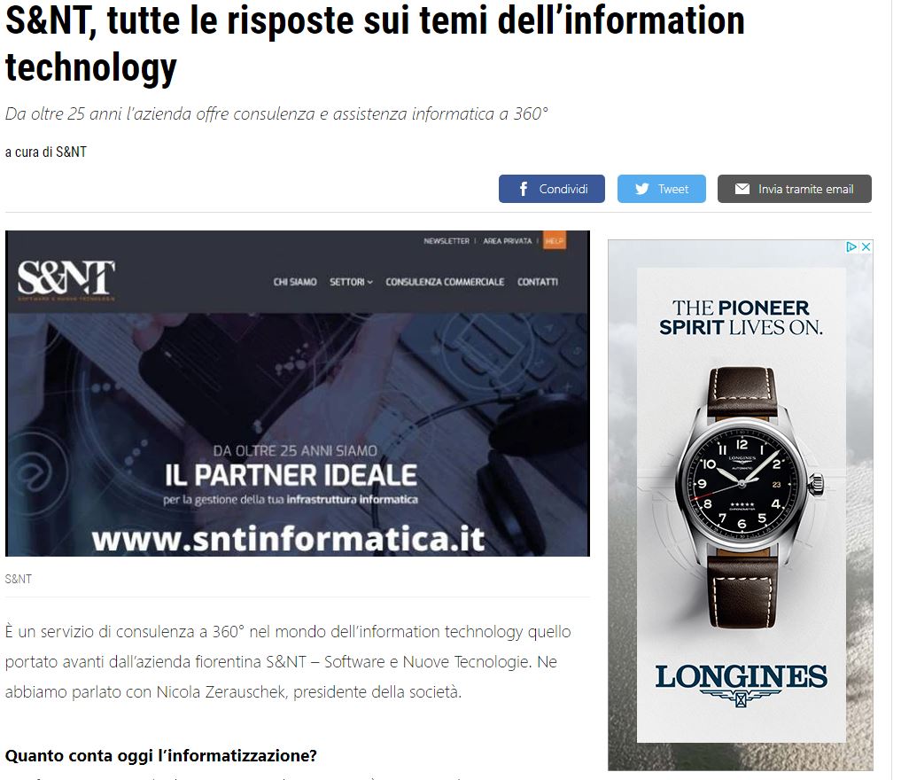 sntinformatica's tweet photo. S&amp;NT, tutte le risposte sui temi dell’information technology https://t.co/mOfq6TPHFl Siamo presenti su @quotidianonet https://t.co/mHkYPO0wAm