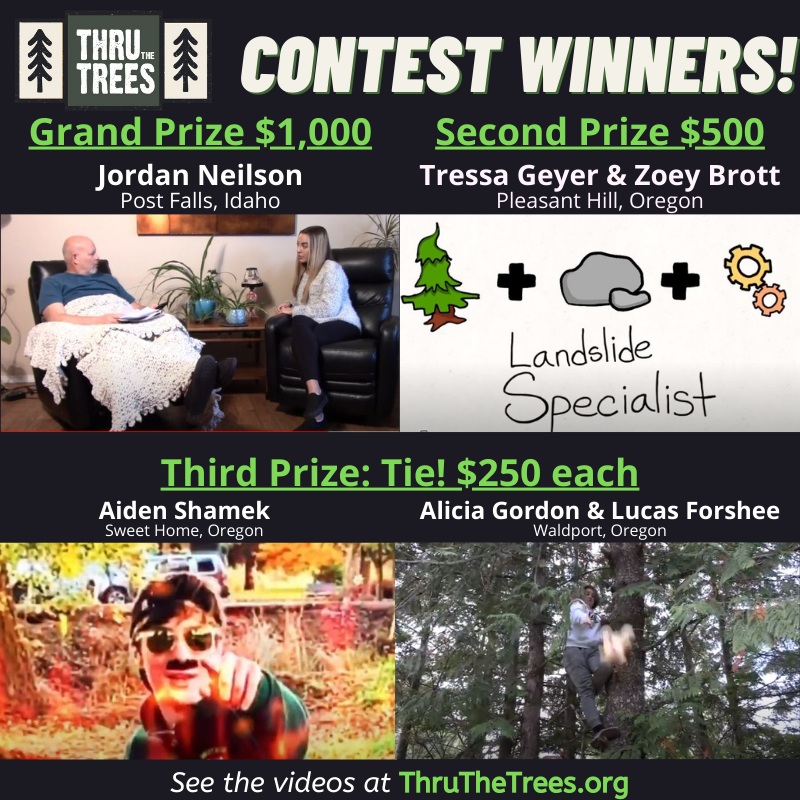 ForestResources's tweet photo. Congratulations to Jordan Neilson of Post Falls, Idaho for winning the grand prize of the #ThruTheTrees video contest! And congratulations to all the other winners and participants! See the videos at https://t.co/kabuCY97oR https://t.co/yB6aBk2XBL