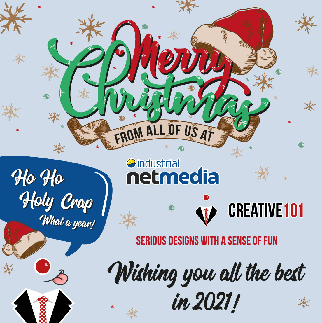 INMCA's tweet photo. All of us at Industrial NetMedia & Creative101 hope you have a wonderful holiday season and stay safe!
#LeducBusiness #Leduc #BusinessSolutions #GraphicDesignLeduc
#WebsiteDesignLeduc #MarketingLeduc #SocialMediaMarketing #VideoCreation #BrochureDesignLeduc #LeducLogos https://t.co/DaiwNjM3BA