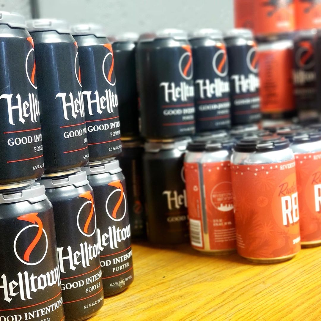 HelltownBrewing's tweet photo. Great food, great music, and great beer this weekend at our four taprooms.
Want to stop in but can't hang around? We have you covered.
Various cases of our #HelltownBrewing and #RivertowneBrewing cases are available for purchase to-go!
#DrinkLocal #PABeer #CraftBeer https://t.co/9ieG4FcAuT
