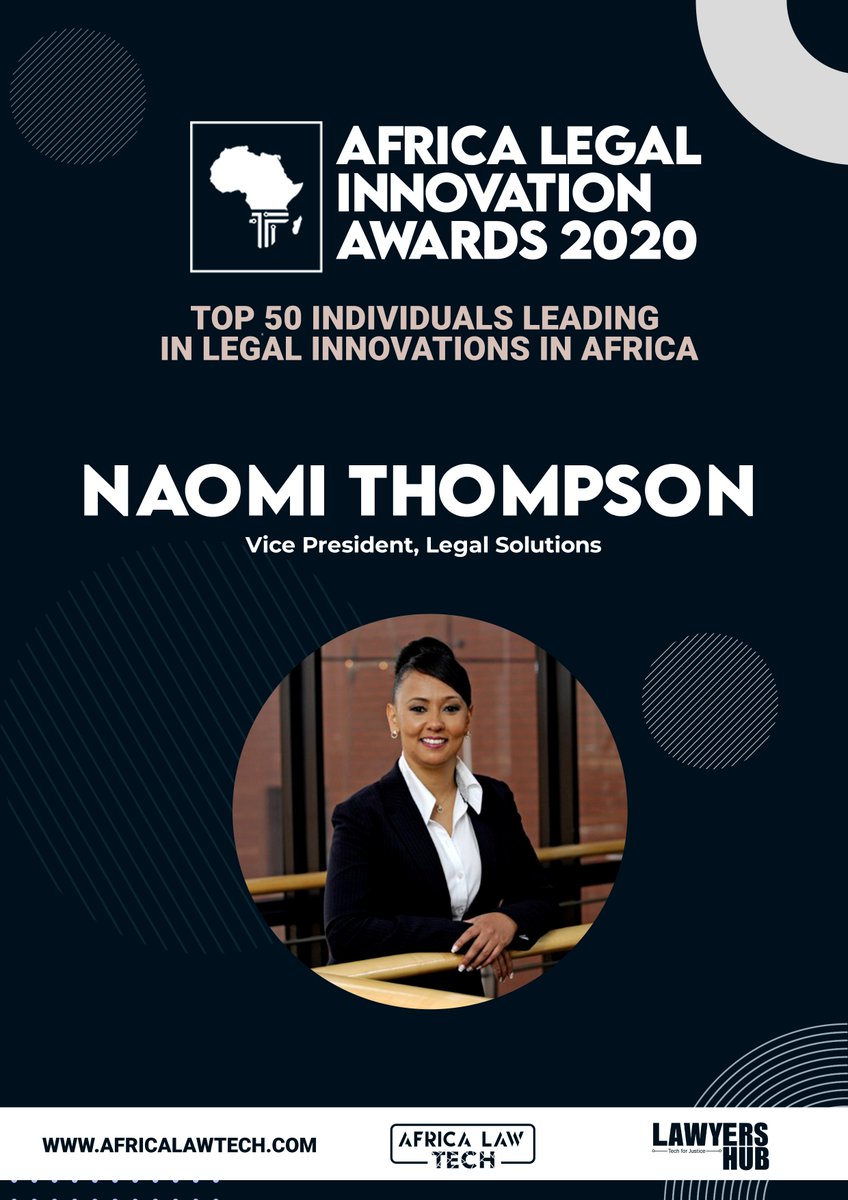  TOP 50 IN LEGAL INNOVATION IN AFRICA Naomi Thompson -  @Exigent_Group #AfricaLawTech