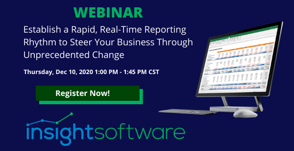 PositiveVision_'s tweet image. Do you know what reports you should be using to adapt quickly to quickly shifting economic environments? Learn this and more at our webinar with @Insightsoftware on December 10. Register now. #SpreadsheetServer hubs.ly/H0BrYvy0