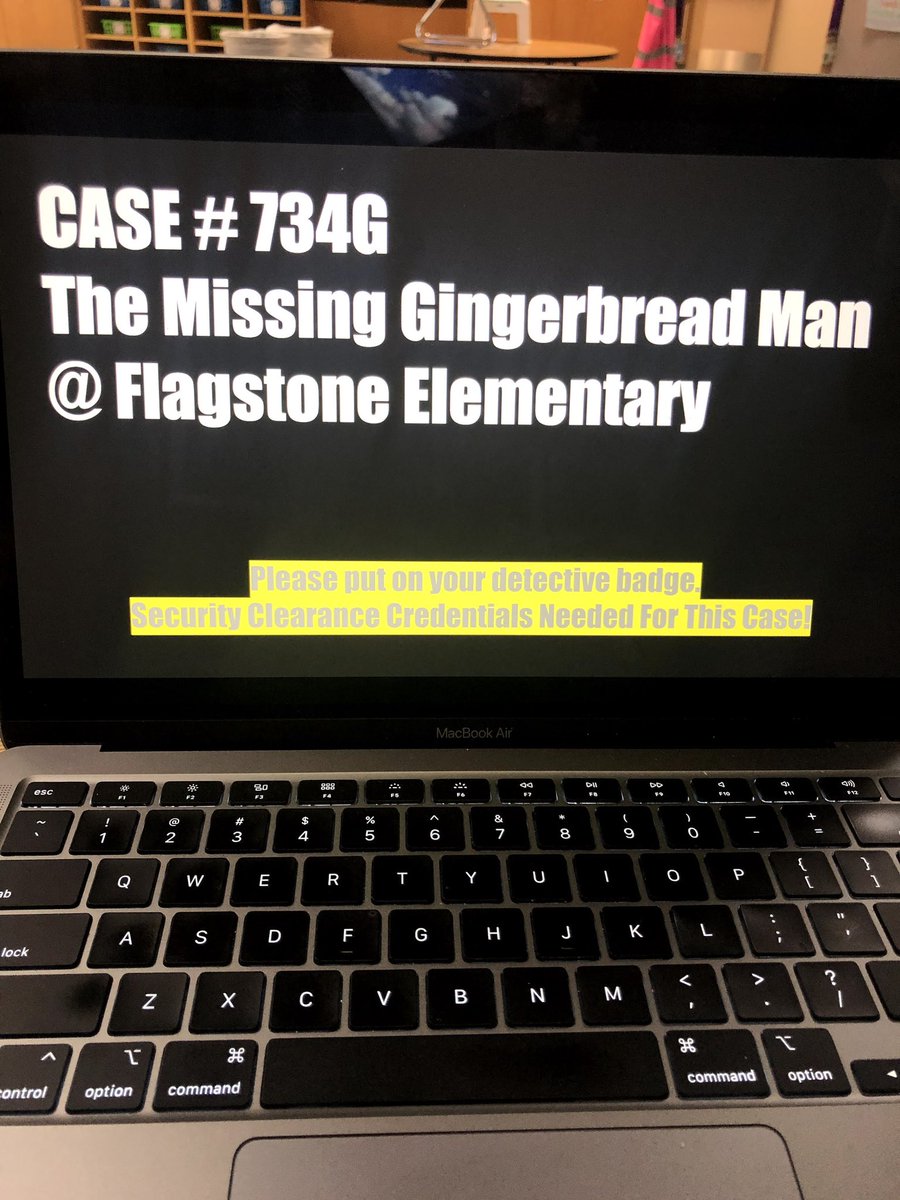 MsHamsKindies's tweet photo. We had a pretty big morning... solved a crime scene before snack. They finally caught that gingerbread man, but we had to do a lot of running! #oneflagstone #kindergarten #setthestagetoengage #GYTO #bethewildcard #remotelearning https://t.co/BnMZQ7VvZI