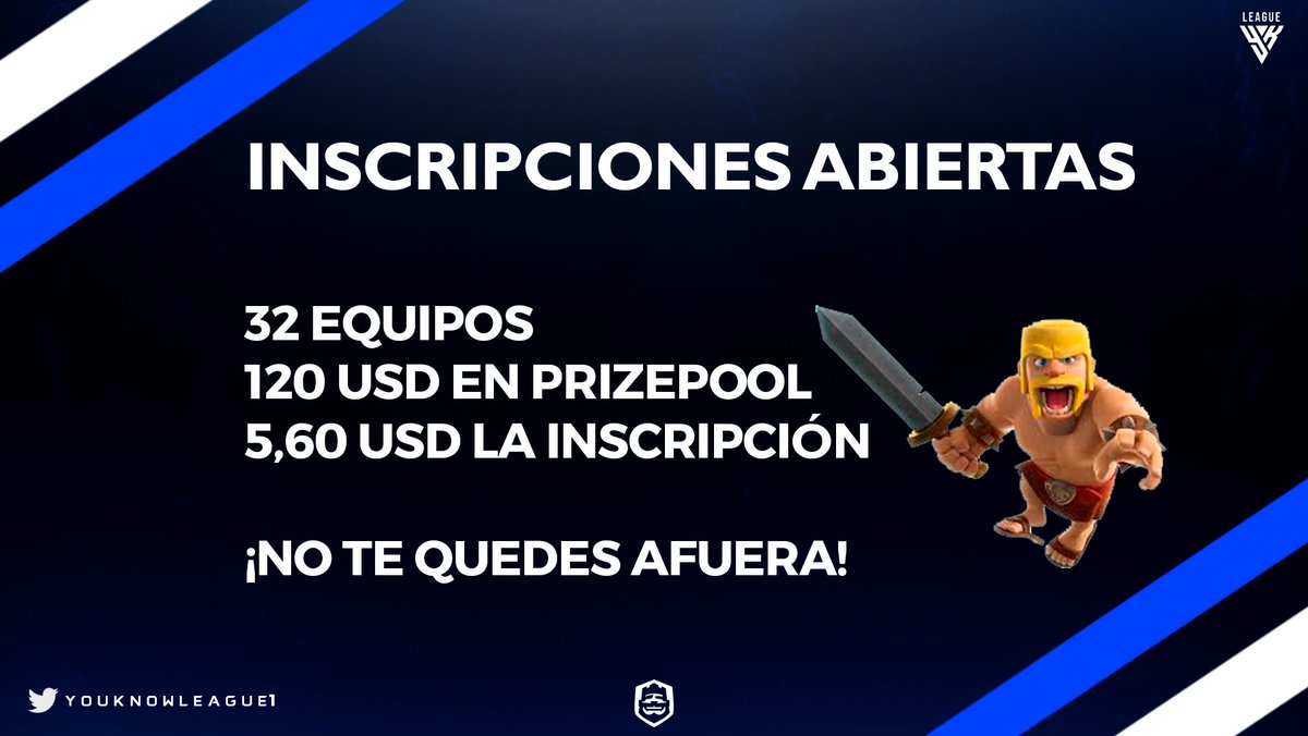 ¡Últimos cupos!

🌟 • Primera edición de paga • 🌟

🔥 ¡32 equipos! 🔥 

💰 • Precio de inscripción: 5,60usd (comisión incluida)

• Arbitraje en todos los partidos

• ¡120usd en Prizepool!

• Dar RT 🔄 y MG ❤️

¡No te quedes afuera, más info al MD!