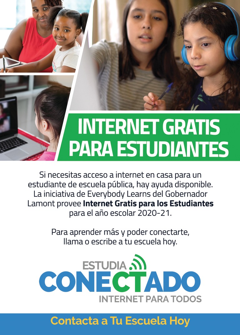 CT Dept of Education (@educatect) on Twitter photo FREE at-home internet available for public school students!
Families of students without internet are eligible for a year of free broadband through <a href="/GovNedLamont/">Governor Ned Lamont</a> #GetConnected #EverybodyLearns initiative. Too few know about it. Help us spread the word!
portal.ct.gov/GetConnected/H… FREE at-home internet available for public school students!
Families of students without internet are eligible for a year of free broadband through <a href="/GovNedLamont/">Governor Ned Lamont</a> #GetConnected #EverybodyLearns initiative. Too few know about it. Help us spread the word!
portal.ct.gov/GetConnected/H…