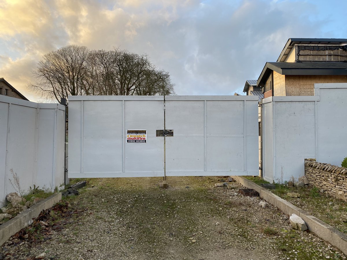 Site gates rehung at our project in Kendal. #ecohouses <a href="/Perimeter_Sol/">Perimeter Solutions</a>