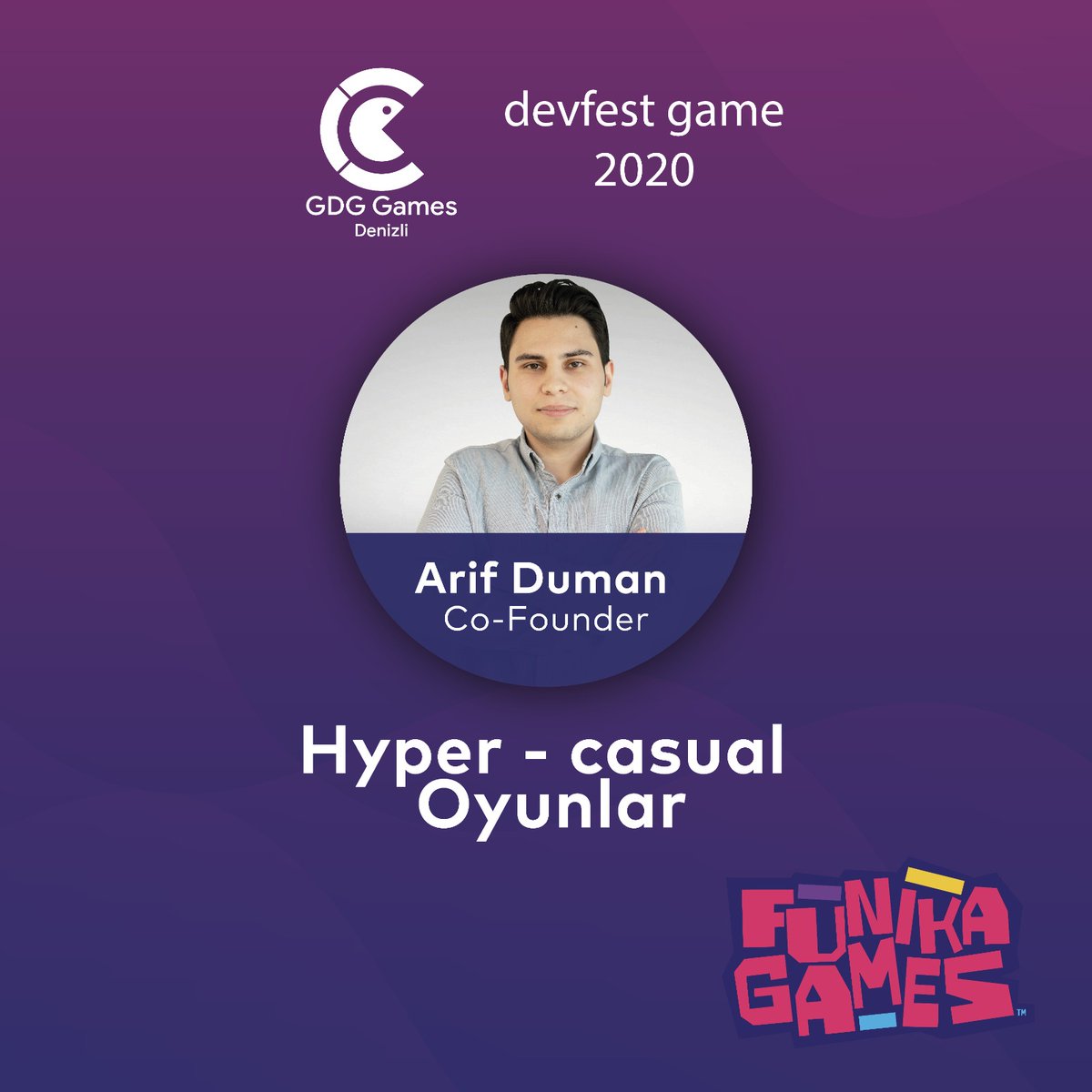 Şirketimizin kurucu ortaklarından Arif Duman, 6 Aralık'ta GDG Games Denizli'nin Türkiye'de ilk kez gerçekleştireceği DevFest Game etkinliğinde hyper-casual oyunlar sunumuyla yer alacak.

Yayın linki: lnkd.in/gDKJzM3

#funikagames #devfestgame #gdggamesdenizli