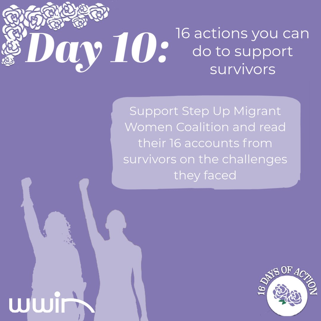 Wearside_Win's tweet image. #16Days: Day 10
We support survivors from all backgrounds &amp;amp; work closely with sister orgs to provide specialist support.

How can you help? Support @lawrsuk #StepUpMigrantWomen, read their 16 stories highlighting why we need #ProtectionForAll irrespective of immigration status.
