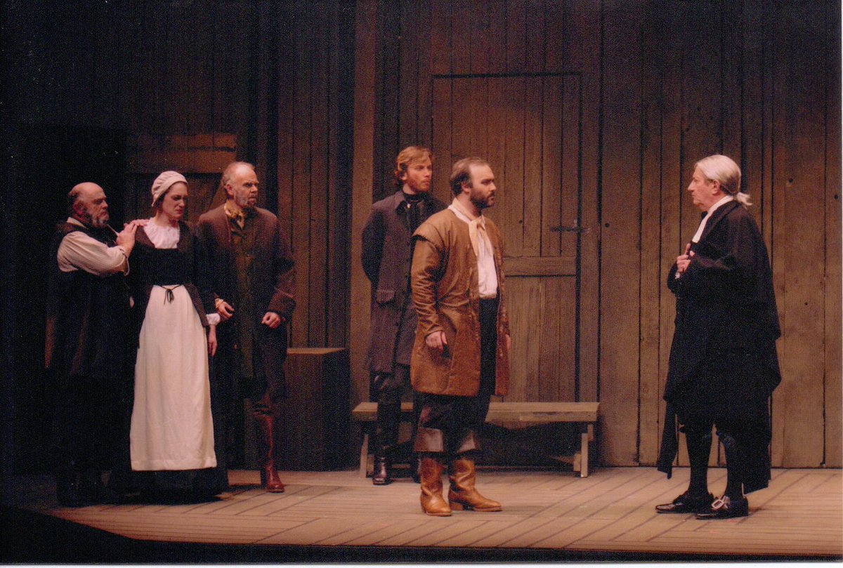 sjtheatre's tweet photo. On the 14th day of #30DaysOfTheatre, we saw Goody Proctor with the Devil! 😱 Were you in the audience for The Crucible? https://t.co/Fk6JVnMTJe