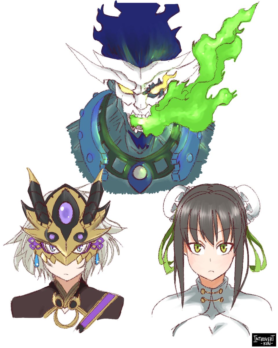 Some sketches for my newly arrived servants from SIN Singularity. Thanks for answering my call. #FGO 
