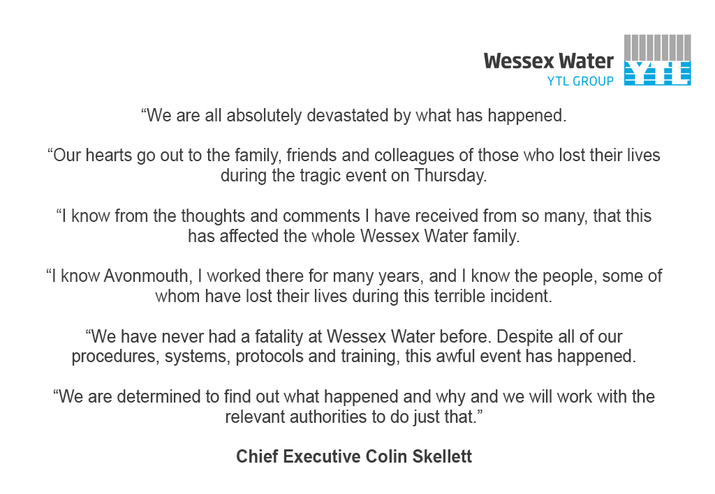 wessexwater's tweet image. Thoughts from our CEO Colin Skellett after his visit to Avonmouth today (4 December 2020), following yesterday's incident.