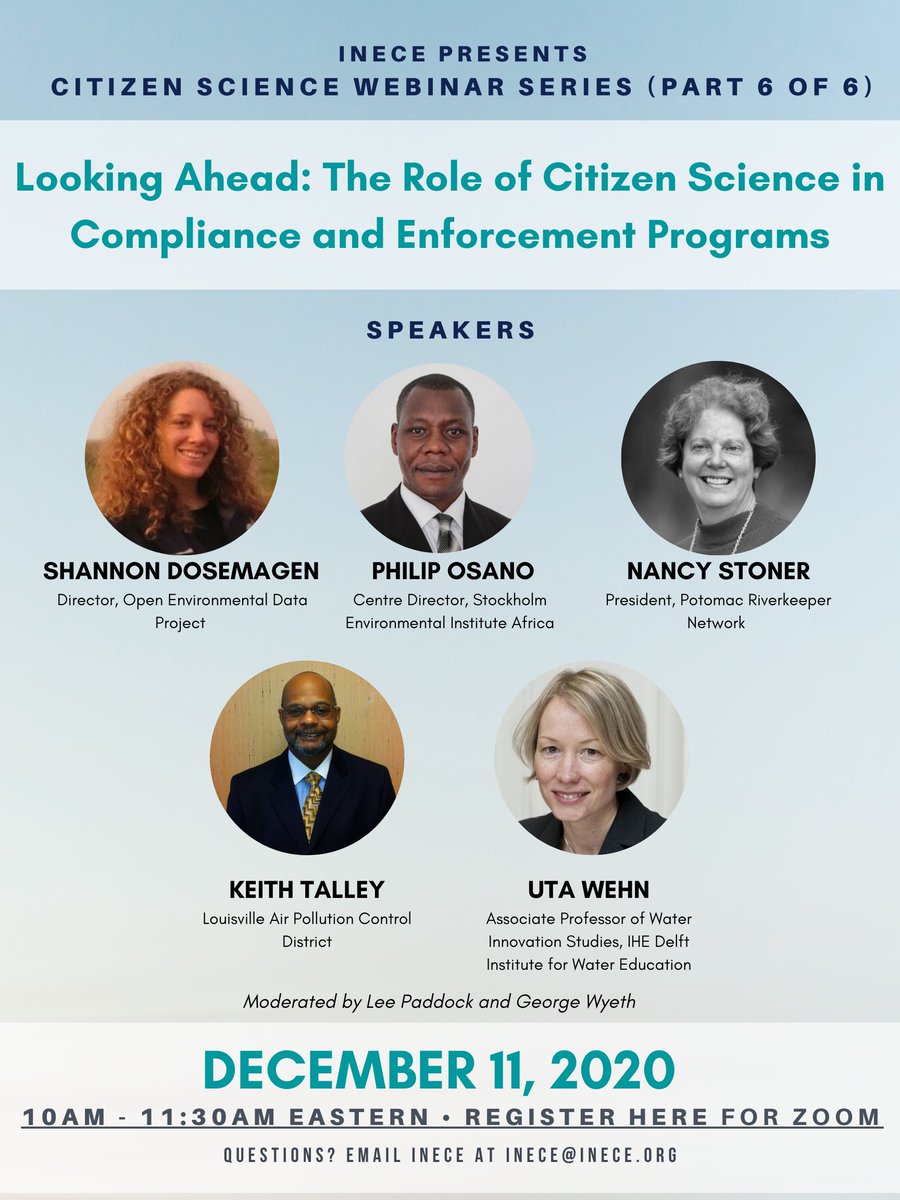 inece's tweet image. Join us next Fri for a roundtable discussion to close our 6 part series on #CitizenScience! We will be looking forward to discuss the future of the field and recommendations from different stakeholders in a roundtable-style webinar. Register here today: bit.ly/3otDFut