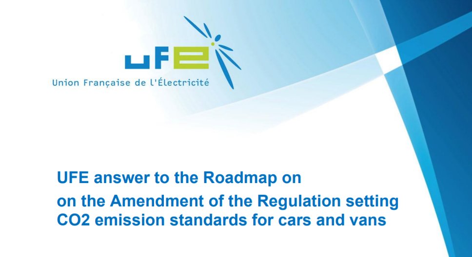 ufelectricite's tweet photo. .#CO2Standards for #cars and #vans should be tightened to reach the #EU transport target and support the surge of #EVs
 
📣 UFE replies to the @TransportEU’s consultation on the Roadmap : https://t.co/D8Fw76HdJh

#EUConsultation #transport #Electromobility #EUGreenDeal https://t.co/0m1ms7Tp9c