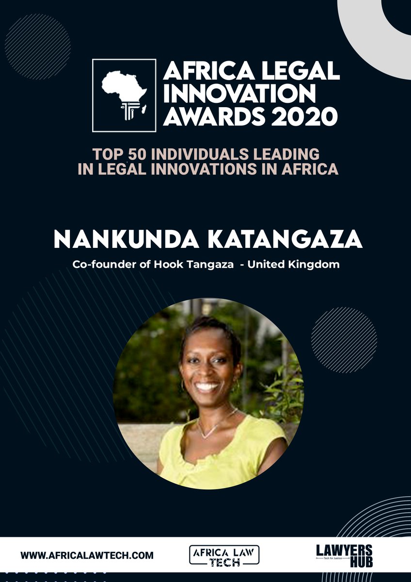  TOP 50 IN LEGAL INNOVATION IN AFRICA Nankunda Katangaza - Hook Tangaza  #AfricaLawTech