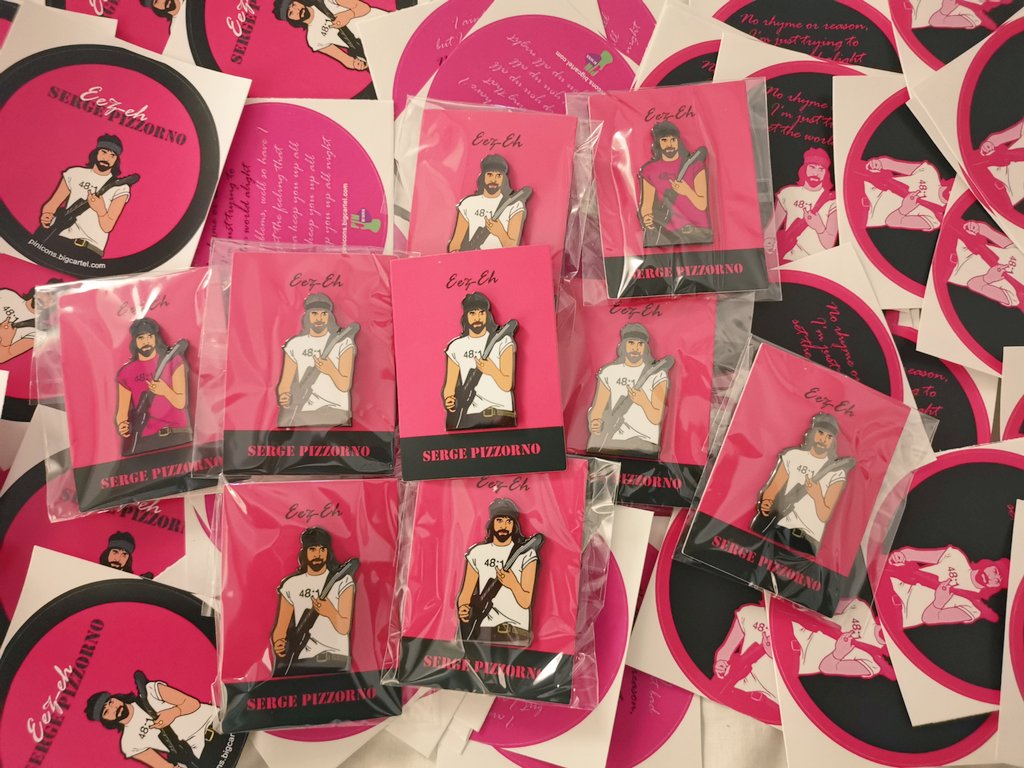 PinIcons's tweet photo. Our Eez-Eh badge is now in stock and on sale at https://t.co/vYeFGDRw3q 😎💗🖤🎸

RTs appreciated 😊

#Kasabian #PinBadge #PinIcons #SergePizzorno https://t.co/J89J8Du6kF