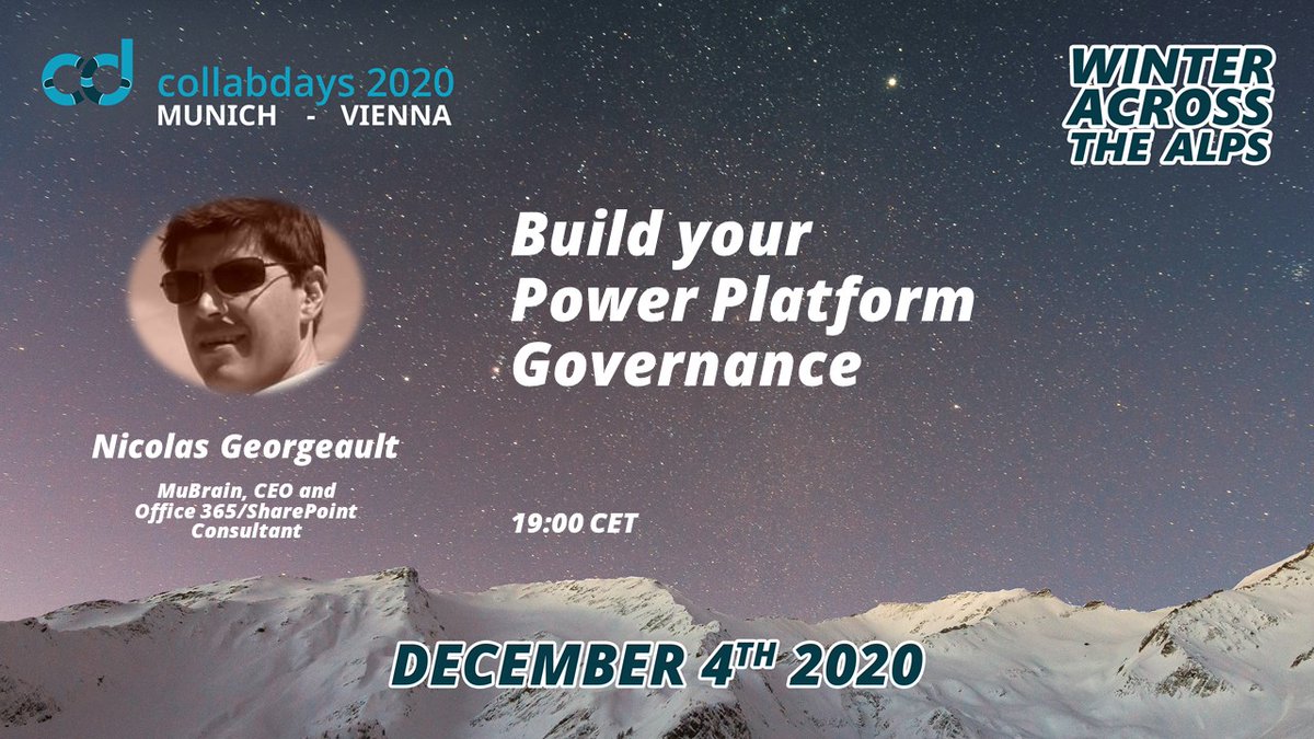 #microsoft #PowerPlatform gives you many options. Join <a href="/ngeorgeault/">Nicolas Georgeault @ Montréal❤️</a> at 19:00 CET to learn about those options to make decisions that are right for your business.
#CollabdaysMUCVIE @collabdaysmuc @collabdaysvie #microsoft
