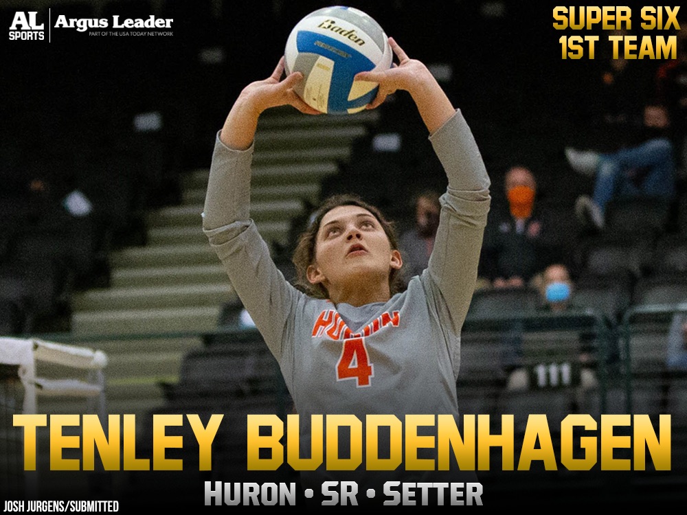 ArgusSports's tweet photo. 𝙎𝙪𝙥𝙚𝙧 𝙎𝙞𝙭, 𝙁𝙞𝙧𝙨𝙩 𝙏𝙚𝙖𝙢: Congratulations to @HuronTiger senior setter 𝗧𝗲𝗻𝗹𝗲𝘆 𝗕𝘂𝗱𝗱𝗲𝗻𝗵𝗮𝗴𝗲𝗻 (@tenleybudd)! #SDPreps #ArgusPreps 📰: https://t.co/YjbGCSiuqN https://t.co/UNjlpFan21