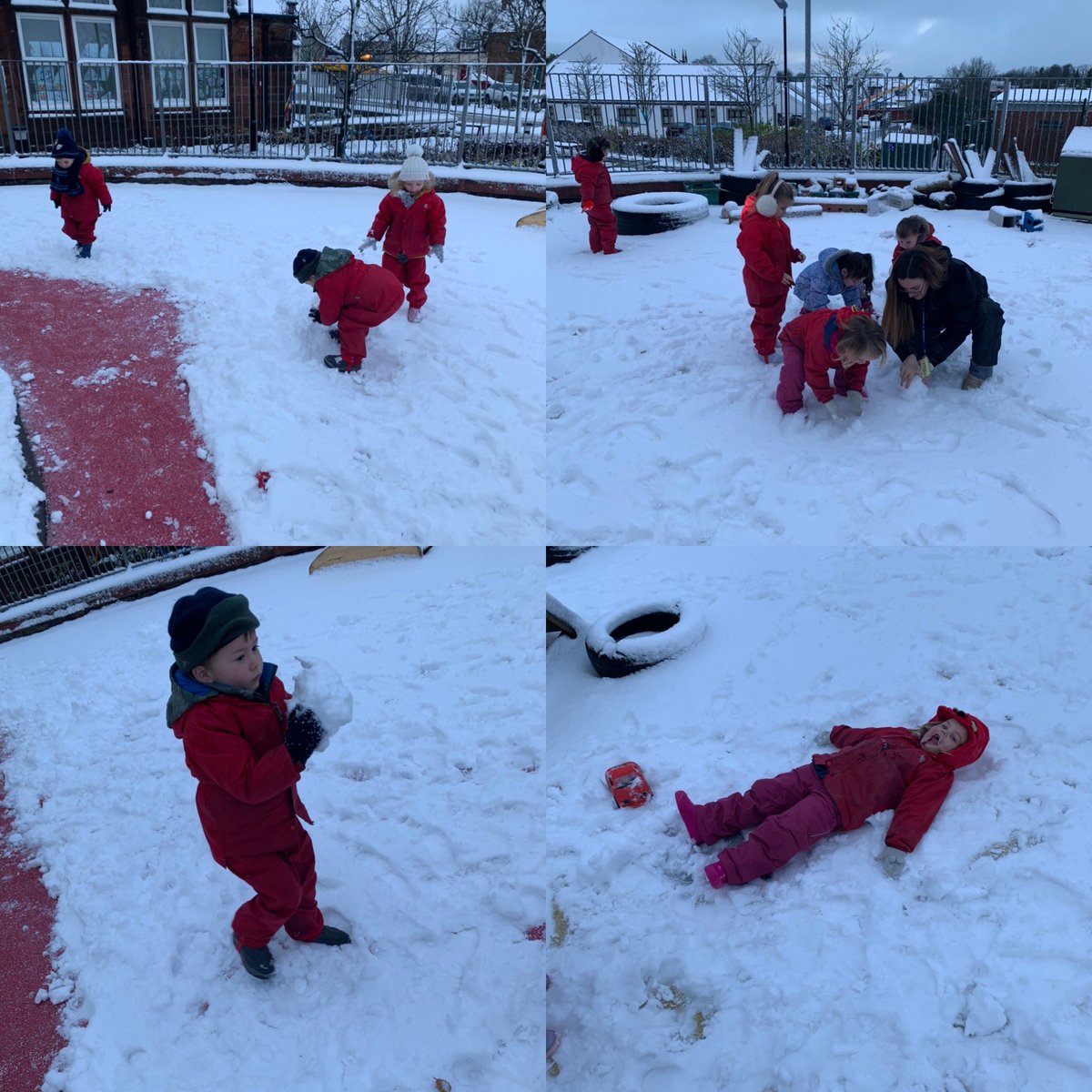 MauchlineC's tweet photo. The children in the ECC had lots of fun exploring in the snow today ❄️ They made snow angels, they worked together as a team to build a snowman ☃️ and they also experimented in relation to making the snow melt ❄️ #snowday https://t.co/acmliDewB8