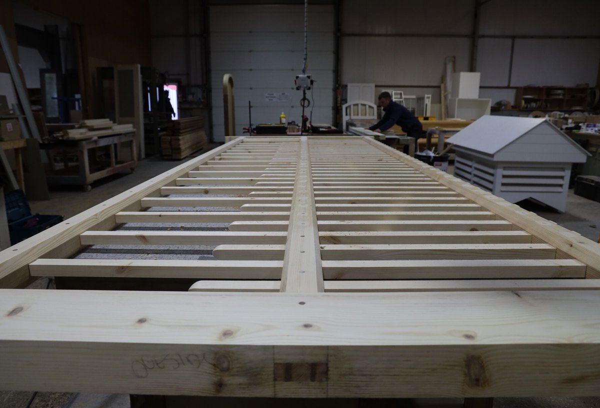 These 3.6 metre entrance gates are exact replicas of the gates found at the clients childhood home. Managing to collect partial pieces of the original gates, we were able to accurately reproduce using quality Redwood.

#Joinery #Woodwork #Joiners #BespokeFurniture #Bespoke #wood