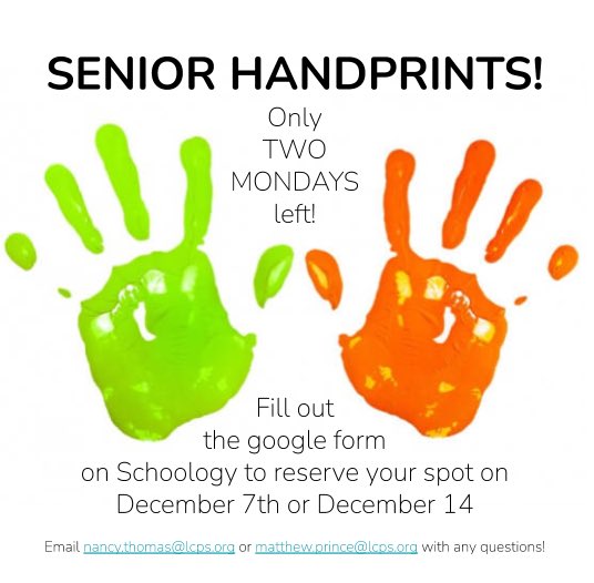 lchseniorclass's tweet photo. Paint on the walls of the school? Yes please! Don’t miss your opportunity to continue this LCHS tradition! More info on Schoology. https://t.co/JcHIKxosZo