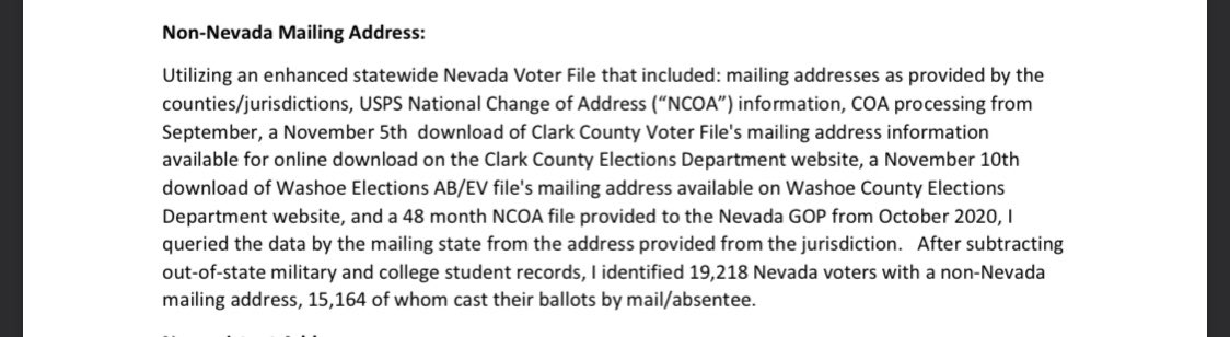 Voter rolls contained 19k out of state Voters. 15k cast a ballot in 2020 Presidential Election 