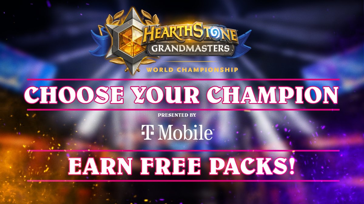 Mellem barrikade ligevægt Hearthstone Esports on Twitter: "It's time to Choose Your Champion for  #HSWorldChampionship, presented by @TMobile! 👑 Pick your favorite player,  follow them through the action, and earn packs as they march towards