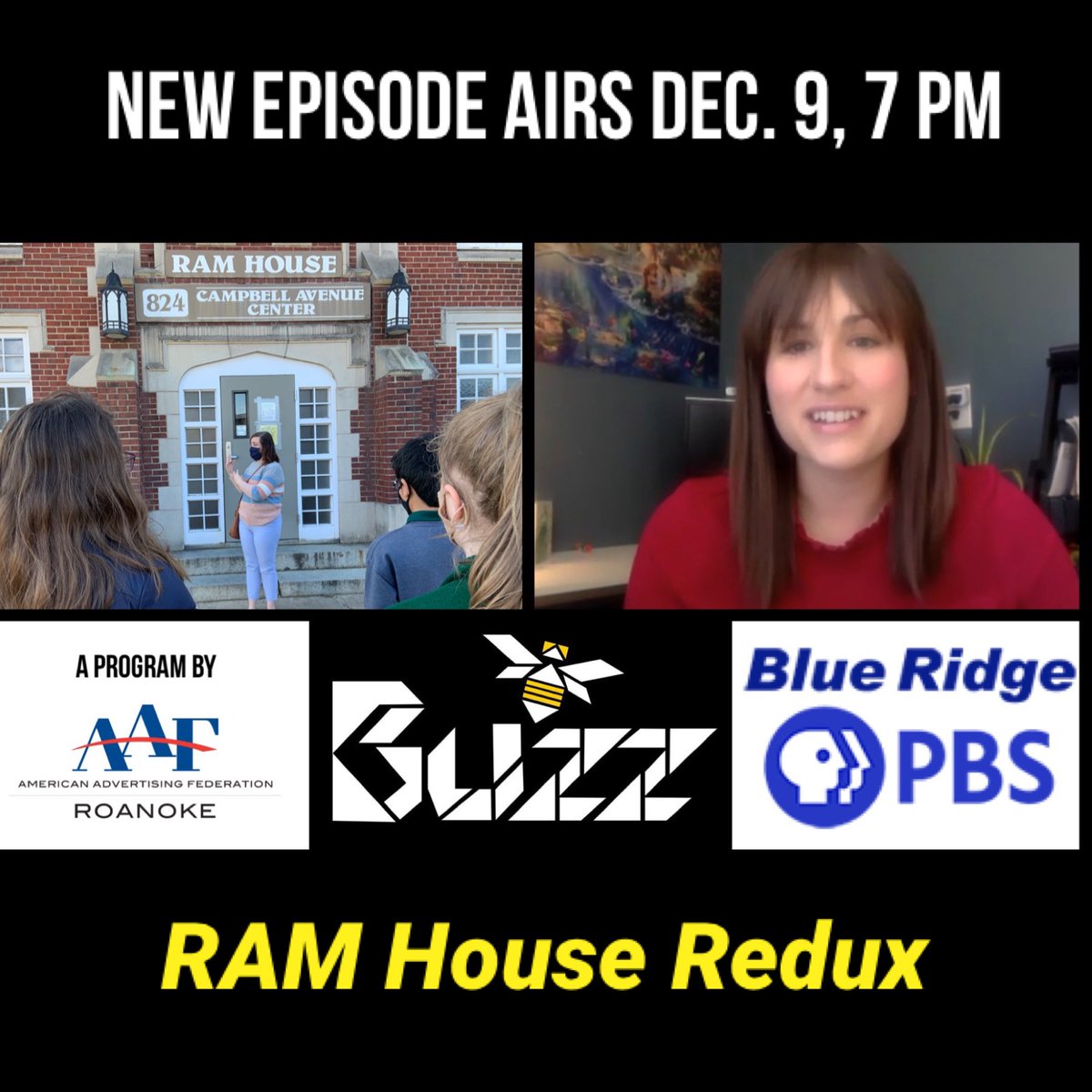 Buzz4Good's tweet photo. Watch @BlueRidgePBS 12/9, 7 pm, to see how RAM House has leveraged the #marketingmakeover it received on BUZZ 🐝 in August by Wheeler Digital, plus its new #RamFam @RoanokeCatholic. We’ll live tweet here during episode! #helpthehomeless https://t.co/Kh9TOr06zi