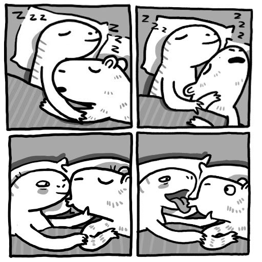 here's a bunch of comics from my second collab session with @WhoIsJensine. we took turns drawing panels and improving where the story was gonna go. it's fun! 