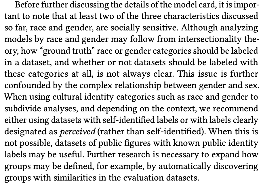 Went down something of a "Race in AI" rabbit hole last night, & am reading a paper by Gebru (of fired-by-Google & led-a-woke-mob-against-Yann-LeCun fame), & if you know anything about ML & have spent any time at all in the gender self-ID wars you'll immediately spot the landmine: