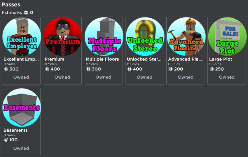 BasicallyBlxbrg's tweet photo. RT if you own all Bloxburg Passes! https://t.co/x5jmSWQTCg