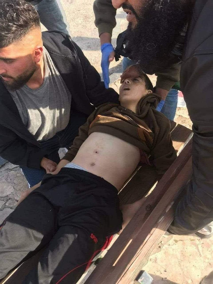 Photos of the 14-year-old Palestinian child, Ali Abu Alia, who was killed by Israeli forces during a peaceful protest today in the West Bank, Palestine.