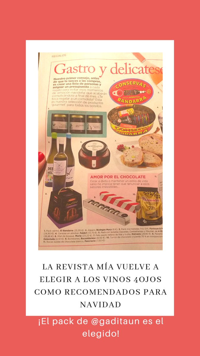 Nuestros vinos recomendados en la <a href="/MiaRevista/">Mia Revista</a> #4ojoswines #vinosartesanosdealbariza #vinosgaditanos