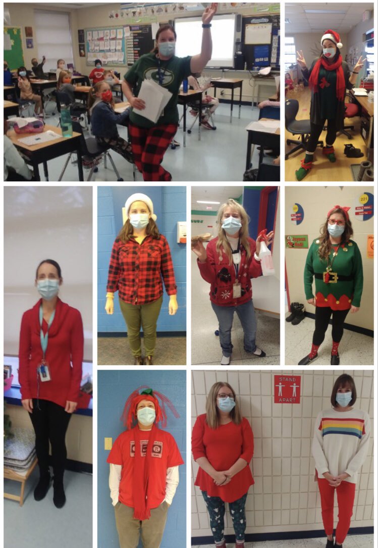 StCatPVNC's tweet photo. More pictures of spirited staff dressed in red and green! #Amazingspirit #pvncleads #pvncserves #redandgreen #awesomestaff https://t.co/BMxa13rYlA