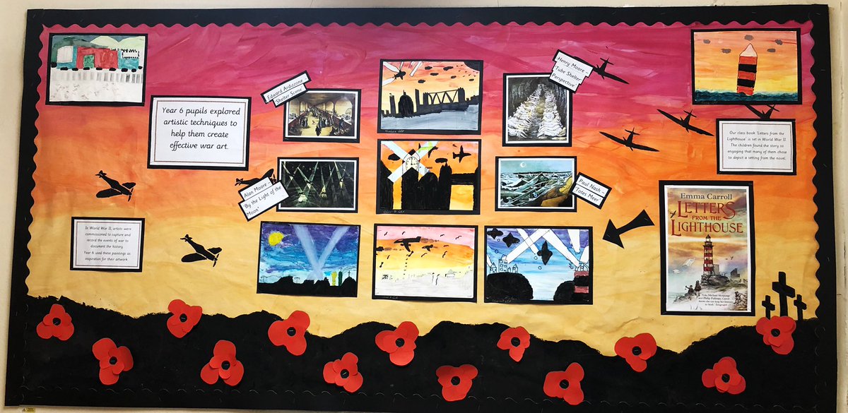 emily_fouracre's tweet photo. Some beautiful pieces of artwork produced this week, inspired by World War II - well done year 6 @NorthManorAcad https://t.co/ZqXSrnCRqG