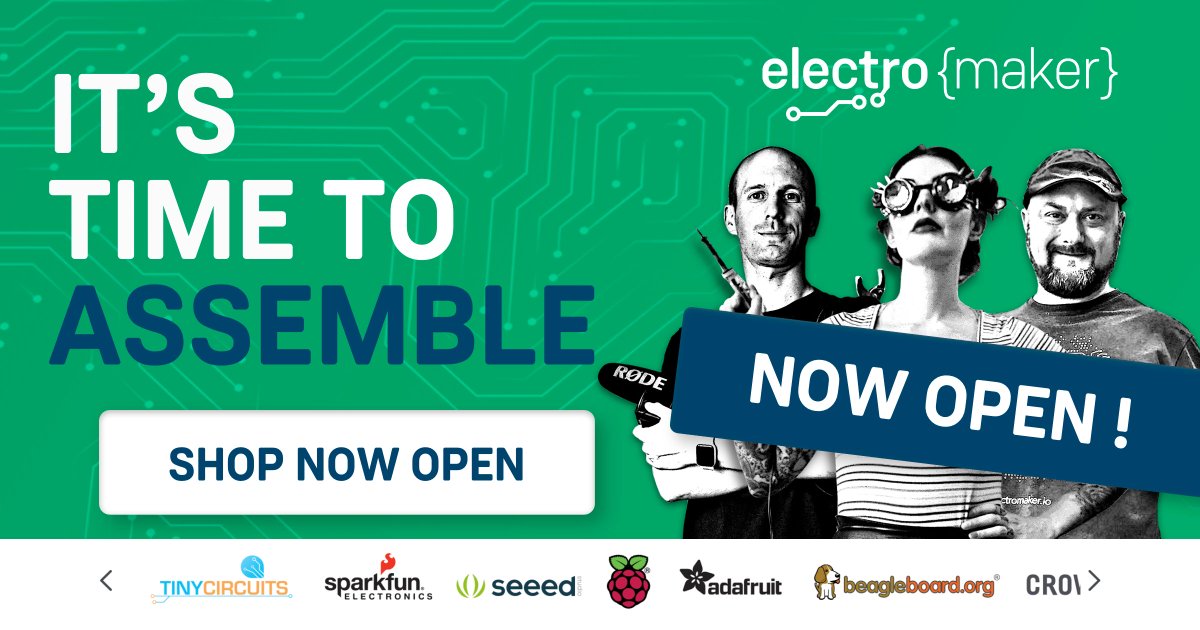 ElectromakerIO's tweet photo. From #MakerBoards and #Microcontrollers to #3DPrinting filament and accessories, we've got all of your #DIYing needs covered. Grab all of the components you need to bring your #DIY dreams to life!
https://t.co/yvAyPAUIJR
#Maker #Tech #Electronics #RaspberryPi #Arduino #3DPrint https://t.co/xgWVxrEDco