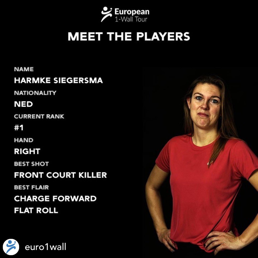 knkb's tweet photo. Harmke Siegersma @Stoarmke is de nummer 1 van @euro1wall 

'Taking the number 1 spot in 2020, Harmke leads the pack for female players. One of the most experienced ladies on the tour and it shows!⁠
.
#euro1wall #1wall4all #athlete #handball #sportsman #goodwithhands #topplayer https://t.co/oi1jcdemM5