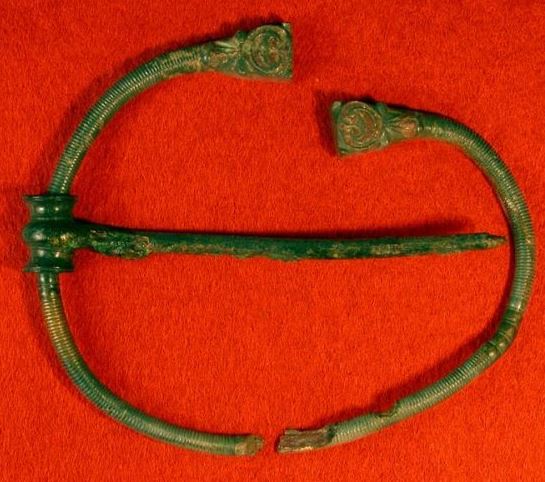 An enamelled post-Roman British Class 1 penannular brooch found at East Ravendale, Lincolnshire:  https://caitlingreen.org/2015/01/lincolnshire-anglo-saxon-or-sub-roman.html?m=1