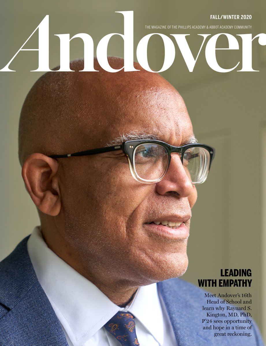 LEADING WITH EMPATHY: The cover story from the redesigned Fall/Winter 2020 <a href="/AndoverMagazine/">Andover Magazine</a> is now online, and the full magazine will be arriving in mailboxes soon. Read the in-depth profile of new Head of School Dr. Raynard Kington P’24 now: andover.edu/news/2020/lead… #NonSibi