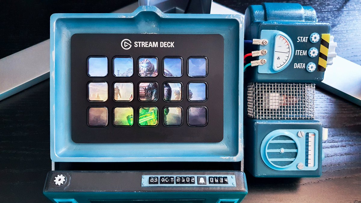 ⚡ GIVEAWAY ⚡ We're giving away a Stream Deck and Fallout 76 #SteelDawn Pipboy custom mount! To enter: RT + Follow @bethesda_ANZ and @elgato One winner chosen Dec. 11th! 👀