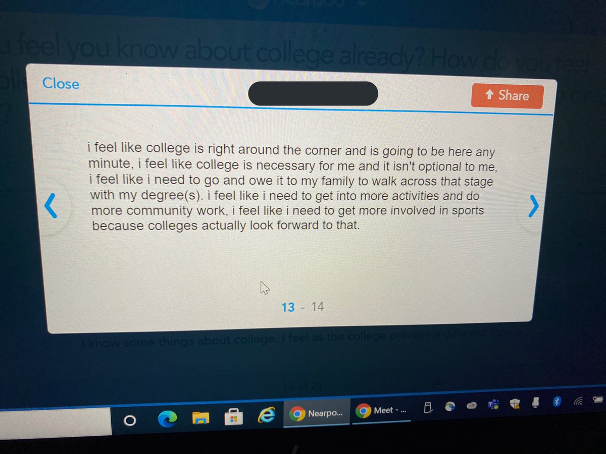MsGibson40's tweet photo. talking about where we’re at in the college process &amp; where we feel we are in general &amp; this one got me this morning  💕 #AVID10 #GBAVID https://t.co/h5iHr2At7L
