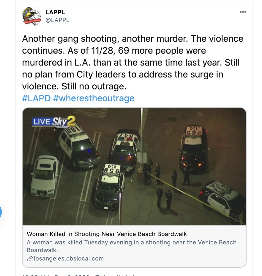 With crime on the rise, let’s remember who is responsible for cuts in neighborhood patrols -- our police union. They lobbied hard for a budget that cut patrols in order to pay for their raises. And now they are gaslighting us about it.