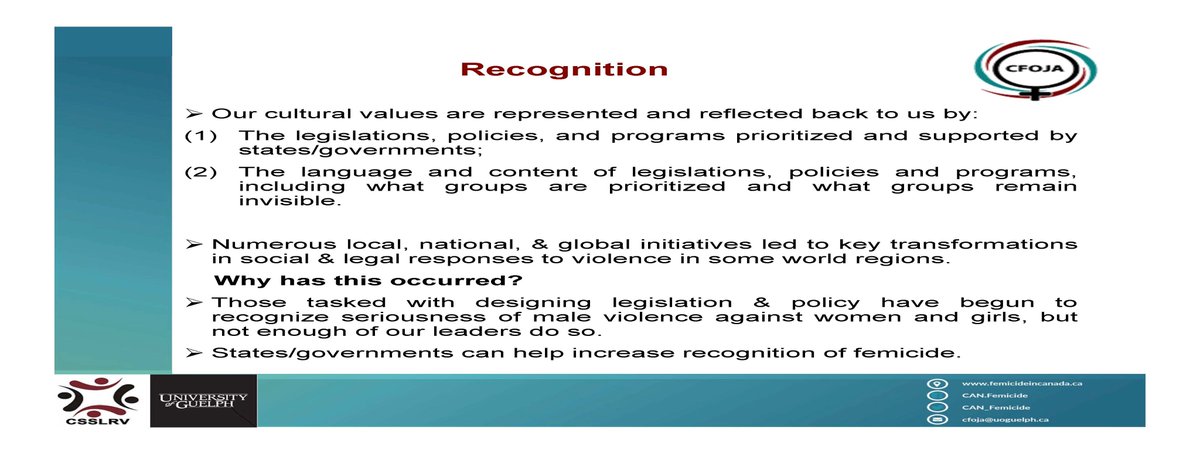 How we respond to violence is product of culture & its values. Those tasked w/ prioritizing/designing legislation/policy now recognizing severity of  #MVAWG. Due to tireless efforts of feminist, grassroots movements, advocates, activists......but not enough recognition. 3/10