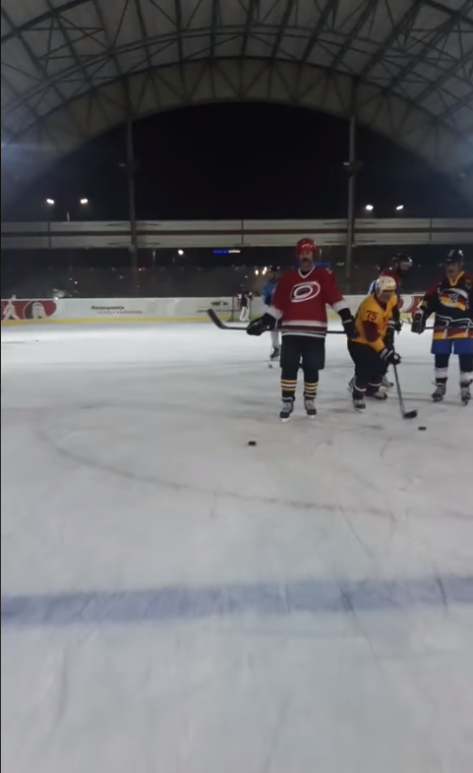 What a nice view in #Skopje #Macedonia (public skating &amp; Senior and Veteran #hockey players first shift of the season 🥅🏒⛸️😷 ).