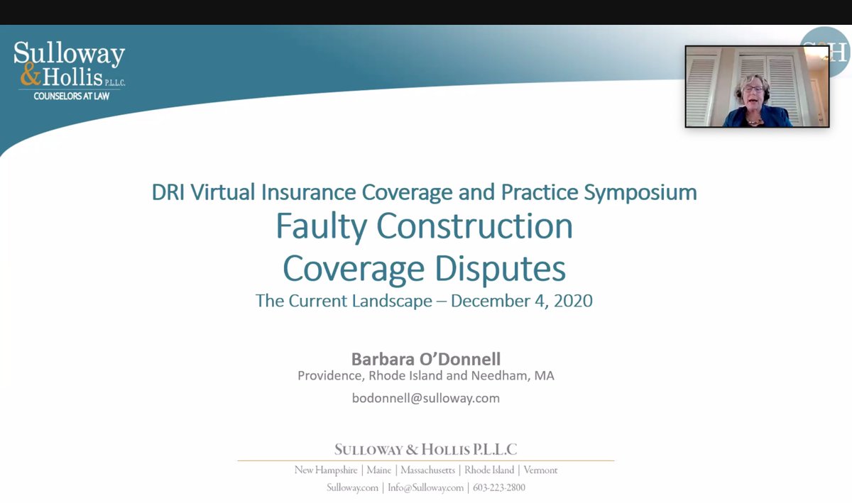 DRICommunity's tweet image. What is the state of the law as courts continue to grapple with #CGLcoverage for defective construction? Thank you #DRILawyer Barbara O'Donnell for sharing your insights in the welcome session "Construction Defect - Covered or Not?" at #DRIICPS day two 📈💻 #DRImeansbusiness #law