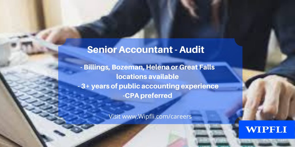 Join our Montana Audit Team!  Several location options.  #JoinWipfli #MontanaJobs #Hiring